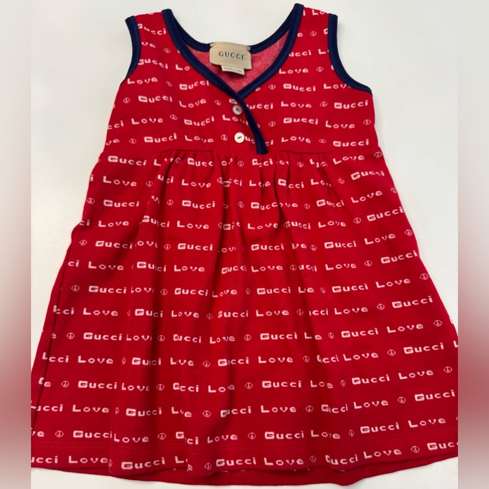 Gucci Red and Navy Button-Up Top